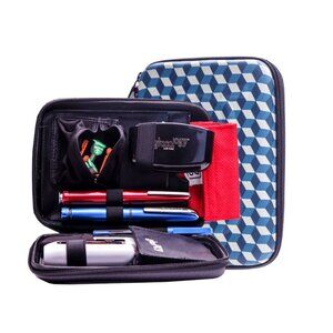 NEW‎ Glucology Diabetes Travel Case Plus Limited Edition Blue Blocks Pattern